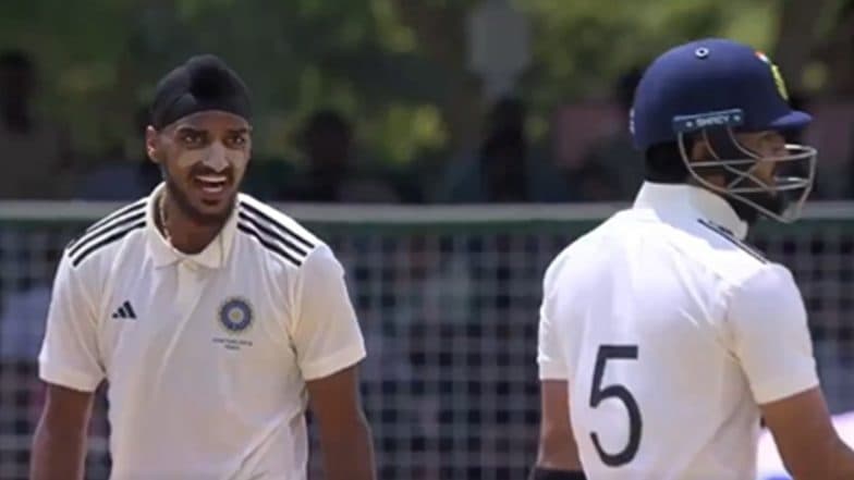 Arshdeep Singh Gives Angry Send-Off to Riyan Parag After Dismissing Him in India A vs India D Duleep Trophy 2024 Match, Video Goes Viral