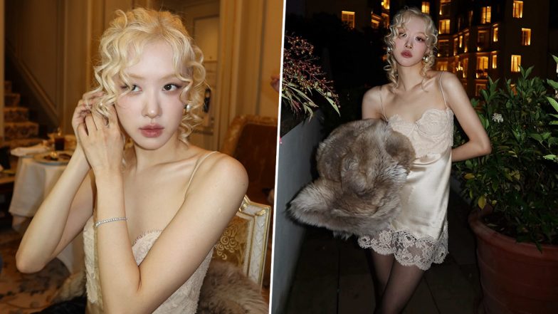 BLACKPINK’s Rose Mesmerises in Latest Appearance, K-Pop Idol Stuns in Chic and Luxe Satin Nightie for Paris Fashion Week 2024 (View Pictures)