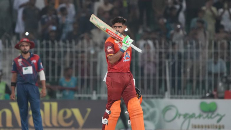 Babar Azam Scores Century in Stallions vs Dolphins Match in Pakistan's Champions Cup 2024 As Fans Cheer Him on at Faisalabad's Iqbal Stadium (Watch Video)