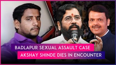 Badlapur Sexual Assault Case: Main Accused Akshay Shinde Dies in Encounter With Thane Police; Opposition MVA Slams Mahayuti Government