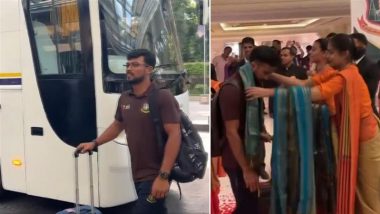 Bangladesh Cricket Team Arrives in Chennai Ahead of IND vs BAN 1st Test 2024, Captain Najmul Hossain Shanto Confident of Good Show After Historic Series Win Over Pakistan