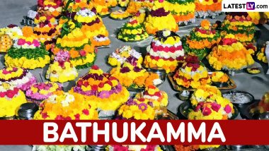 Happy Bathukamma 2024 Wishes and HD Images for Free Download Online: Send WhatsApp Messages, Wallpapers and Greetings To Celebrate the Flower Festival