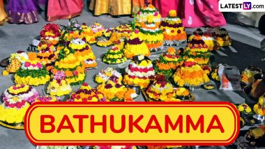 Bathukamma 2024 Start and End Dates: What Are the Bathukamma 9 Days Names? Know All About Annual Flower-Festival of Telangana