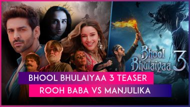 ‘Bhool Bhulaiyaa 3’ Teaser: Kartik Aaryan Returns As Rooh Baba & Vidya Balan As Manjulika for a Face Off in This Spooky Flick