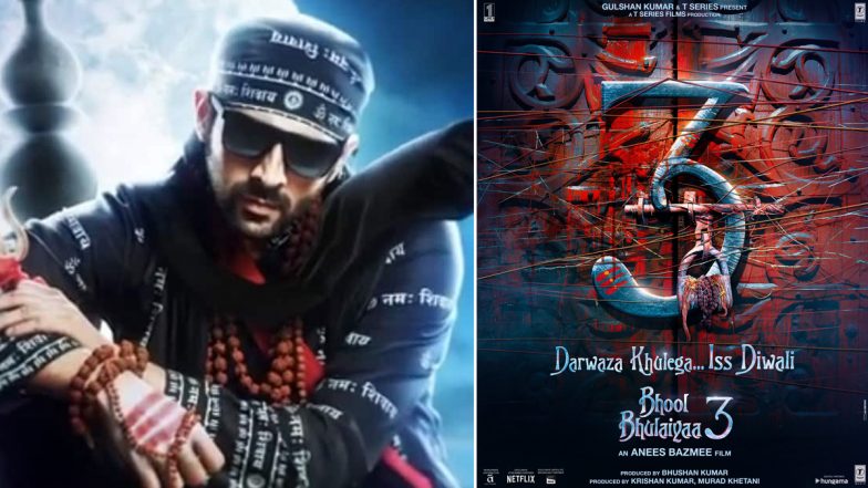 ‘Bhool Bhulaiyaa 3’ Release Date: Kartik Aaryan’s Horror-Comedy Set To Hit Theatres This Diwali! Check Out the New Poster