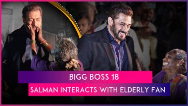 Salman Khan Spotted on Sets of ‘Bigg Boss 18’; Video Capturing Actor’s Heartwarming Interaction With an Elderly Woman Goes Viral