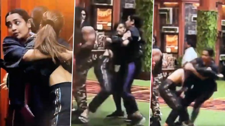 ‘Bigg Boss Marathi 5’: Video of Aarya Jadhao Grabbing Nikki Tamboli and Nearly Removing Her Top During Task Goes Viral – WATCH