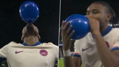 Christopher Nkunku Performs His Trademark 'Balloon Celebration' After Scoring in Bournemouth vs Chelsea Premier League 2024–25 Match, Video Goes Viral