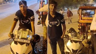 Delhi Couple Romance on Bike: Police Catch Man After Video of Him Romancing, Performing Stunt With Girlfriend on Motorcycle in Vikaspuri Goes Viral