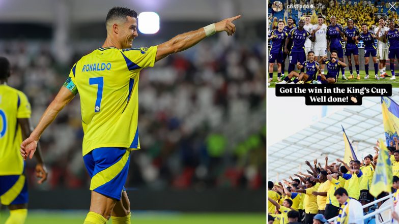 Cristiano Ronaldo Congratulates Al-Nassr Teammates After 2–1 Victory Over Al-Hazem in King Cup of Champions 2024–25, Says 'Well Done!' (See Instagram Story)