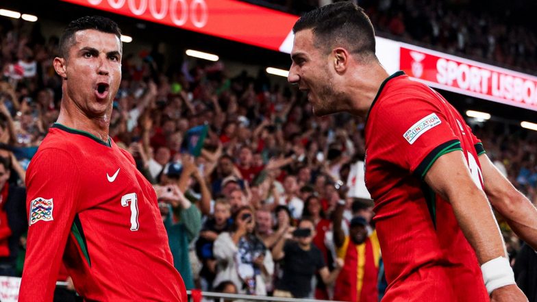 Cristiano Ronaldo Reacts After Scoring Match-Winner in Portugal's 2–1 Victory Over Scotland in UEFA Nations League 2024–25, Says 'Two Games, Two Wins…' (See Post)