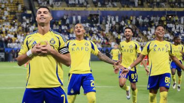 Cristiano Ronaldo Reacts After Scoring in Al-Nassr’s 2–0 Win Over Al-Wehda in Saudi Pro League 2024–25 (See Post)