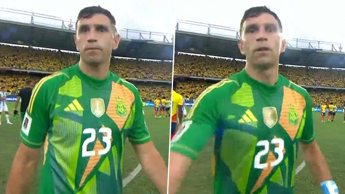 Emiliano Martinez Smashes Camera After Argentina's 2–1 Loss Against  Colombia in FIFA World Cup 2026 CONMEBOL Qualifiers, Video Goes Viral | ⚽  LatestLY