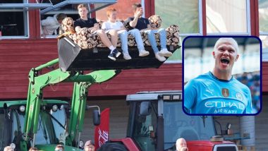 Sofa on Tractor! Erling Haaland’s Boyhood Club Bryne FK Offers Unique VIP Seating Experience for Spectators, Pics Go Viral