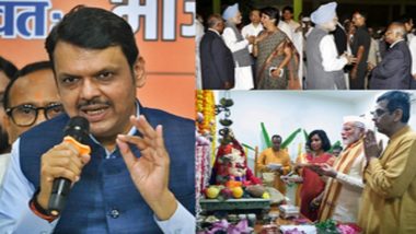 ‘Insult to Maharashtrian Festivals’: Devendra Fadnavis Slams Opposition for ‘Making Noise’ Over PM Narendra Modi’s Visit to CJI DY Chandrachud House for Ganesh Puja