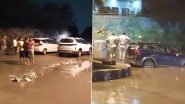 Faridabad Tragic Accident: HDFC Bank Manager, Cashier  Die After SUV Sinks in Waterlogged Underpass in Old Faridabad (Watch Video)