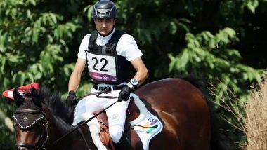 Indian Equestrian Star Fouaad Mirza Clinches Top Spot in FEI CCI3*-S Individual Event at Poland, Gets Awarded Gold Medal With National Anthem Playing in Background (Watch Video)