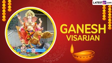 Ganesh Visarjan 2024 HD Images and Wallpapers for Free Download Online: Messages, Quotes and Greetings To Send on Fifth Day of Ganesh Visarjan