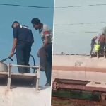 Gujarat Gas Leakage: Gas Allegedly Leaks From LPG Tanker Wagon Near Kanij Railway Station in Kheda, Cooling Operation Underway (Watch Video)