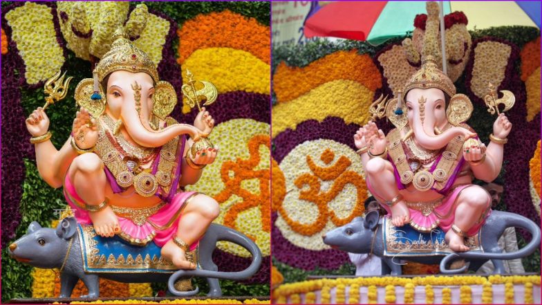 Guruji Talim Ganpati 2024 Photos and Manache 5 Ganpati HD Wallpapers for Free Download Online: View Images of Third Most Respected Ganpati Mandal in Pune This Ganeshotsav