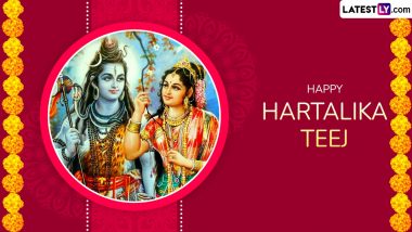 Happy Hartalika Teej 2024 Greetings and HD Images: Celebrate the Auspicious Festival With WhatsApp Wishes, Messages, Quotes and Wallpapers