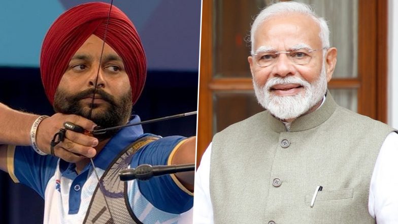 ‘Very Special Gold in Para Archery!’: PM Narendra Modi Congratulates Harvinder Singh for Winning Gold Medal in Men’s Individual Recurve Open at Paris Paralympics 2024