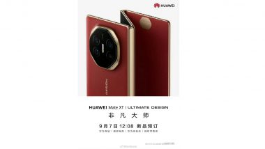 Huawei Mate XT Launch: Pre-Orders for World’s First Triple Fold Smartphone Cross 2.7 Million in China Ahead of iPhone 16 Glowtime Launch Event