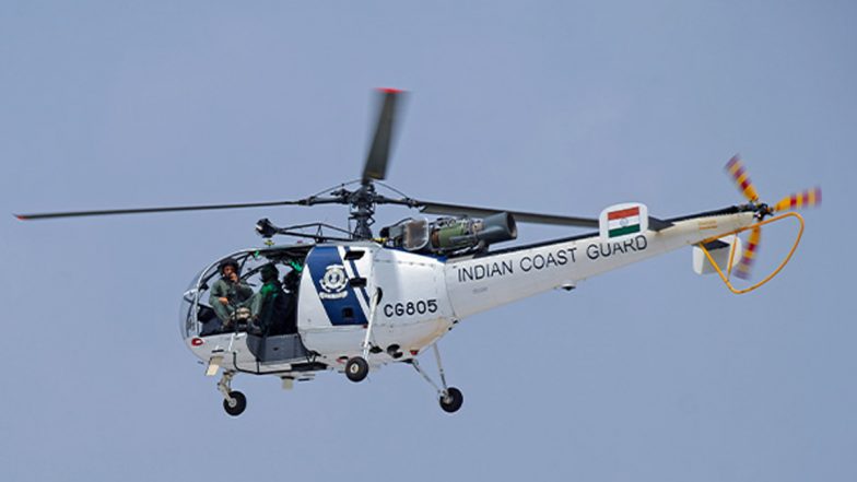 ICG Helicopter Crash in Porbandar: Bodies of 2 Crew Members Recovered, Search Underway for Commandant Rakesh Kumar Rana