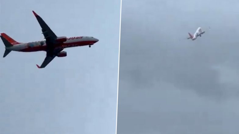 Jeju Air 737 Plane Shakes Mid-Air Amid Strong Winds Caused by Typhoon Shanshan, Aborts Landing at Japan’s Fukuoka Airport (Watch Videos)