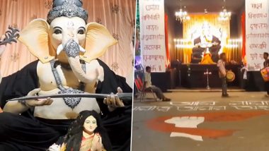 Ganeshotsav 2024: Siliguri Ganesh Pandal Highlights Violence Against Women Amid RG Kar Hospital Case (Watch Video)