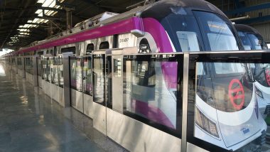 Delhi: Mentally Unstable Woman Rescued After Falling on Metro Tracks at Rajendra Place (Watch Video)