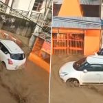 Haldwani Rains: Girl Rescued After Car Nearly Swept Away by Floodwaters in Uttarakhand, Video Surfaces