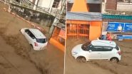 Haldwani Rains: Girl Rescued After Car Nearly Swept Away by Floodwaters in Uttarakhand, Video Surfaces