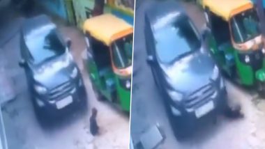 Accident Caught on Camera in Kanpur: 3-Year-Old Crushed to Death by Car While Playing Outside Her House in UP; Disturbing Video Surfaces