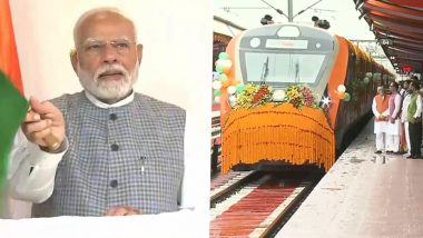 PM Narendra Modi Flags Off 6 Vande Bharat Trains at Jharkhand's Tatanagar (Watch Video)