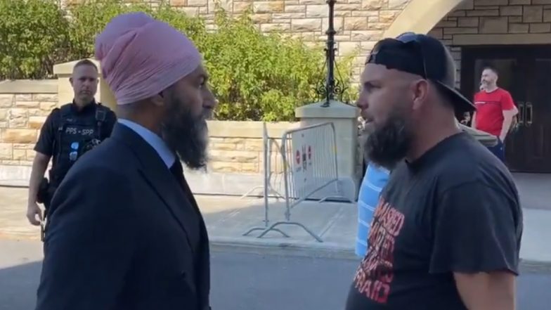 Canadian MP Jagmeet Singh Confronts Protestors After Being Called ‘Corrupted B**tard’, Viral Video Surfaces