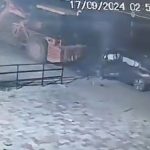 Accident Caught on Camera in Lucknow: 2 Youths Dead As Speeding Car Rams Into Stationary Crane in UP; Video Surfaces