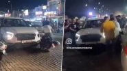 Lucknow Road Accident: Speeding Car Hits Multiple Pedestrians in UP&rsquo;s Rumi Gate Area, Angry Mob Beats Up Driver (Watch Video)