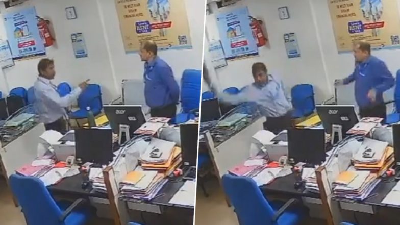 Goa: Canara Bank Manager Throws Stuff in Anger, Shouts at Colleague, CCTV Footage Surfaces