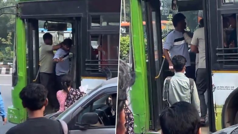 Delhi: DTC Bus Driver Thrashed and Abducted by Car Passengers After Accident Near Safdarjung Hospital, Video Goes Viral