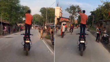 Bihar: Man Does Risky Stunts on Moving Bike in Samastipur, Police Responds After Viral Video Surfaces