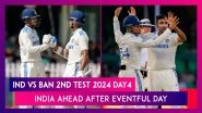 IND vs BAN 2nd Test 2024 Day 4 Stat Highlights: India Ahead After Eventful Fourth Day in Kanpur