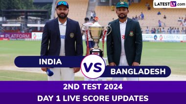 Play Called off Due to Rain | India vs Bangladesh Highlights of 2nd Test 2024 Day 1: Incessant Downpour Leads to Early Stumps on Opening Day