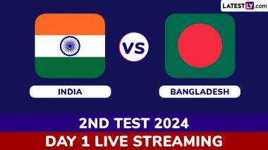 India vs Bangladesh Free Live Streaming Online, 2nd Test 2024 Day 1: How To Watch IND vs BAN Cricket Match Live Telecast on TV?