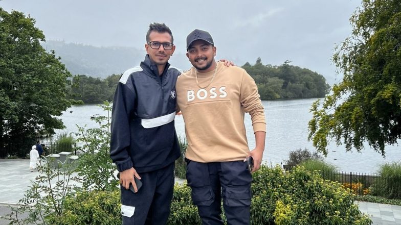 Yuzvendra Chahal Shares Pics With Teammate Prithvi Shaw As Duo Play County Cricket for Northamptonshire