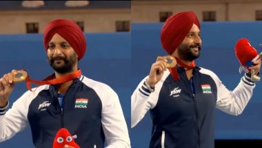 Paralympics 2024 Gold Medallist Harvinder Singh Completes 'Bharat Mata Ki Jai' Chant Along With Crowd, Video Goes Viral