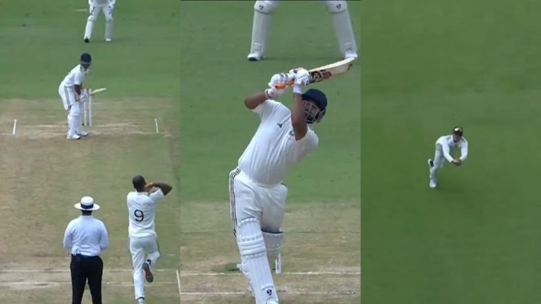 Shubman Gill Takes a Stunning Diving Catch While Running Backwards To Dismiss Rishabh Pant During India A vs India B Duleep Trophy 2024 Match (Watch Video)