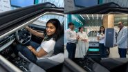 Double Bronze Medallist Manu Bhaker Receives India's First SUV Coupe Curvv EV Car From TATA For Her Performance in Paris Olympics 2024 (See Pics)