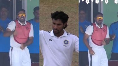 Avesh Khan Performs Hilarious ‘Dancing’ Celebration To Celebrate Tilak Varma’s Hundred During India A vs India D Duleep Trophy 2024 Match (Watch Video)