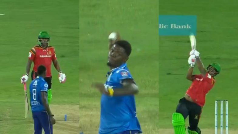 Alzarri Joseph Loses Cool at Shimron Hetmyer As He Throws Ball Back at Batsman in Follow-Through During Saint Lucia Kings vs Guyana Amazon Warriors CPL 2024 Match (Watch Video)